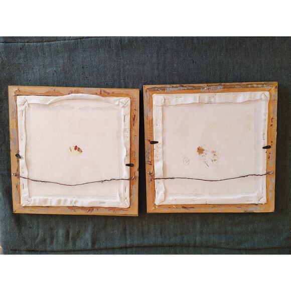 Vintage 1970s Needlepoint Angel Wall Art Set – Hand-Stitched Textile, Christmas - Picture 5 of 10